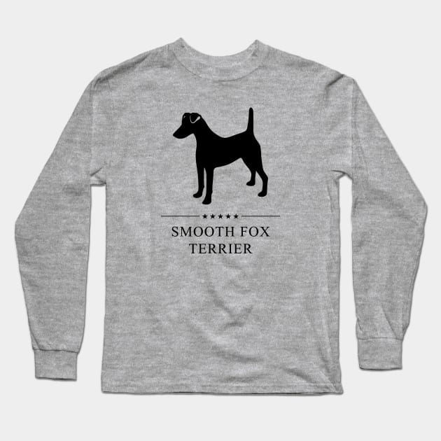 Smooth Fox Terrier Black Silhouette Long Sleeve T-Shirt by millersye